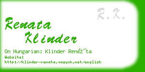 renata klinder business card